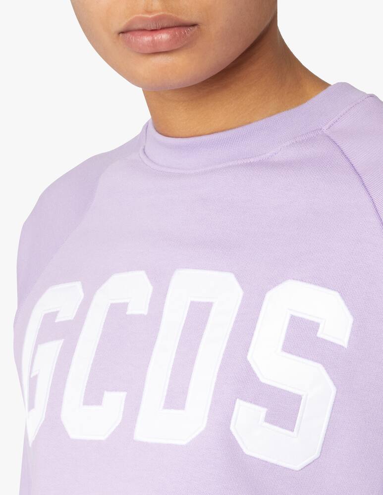 rinascente GCDS Cotton cropped sweatshirt - lilac