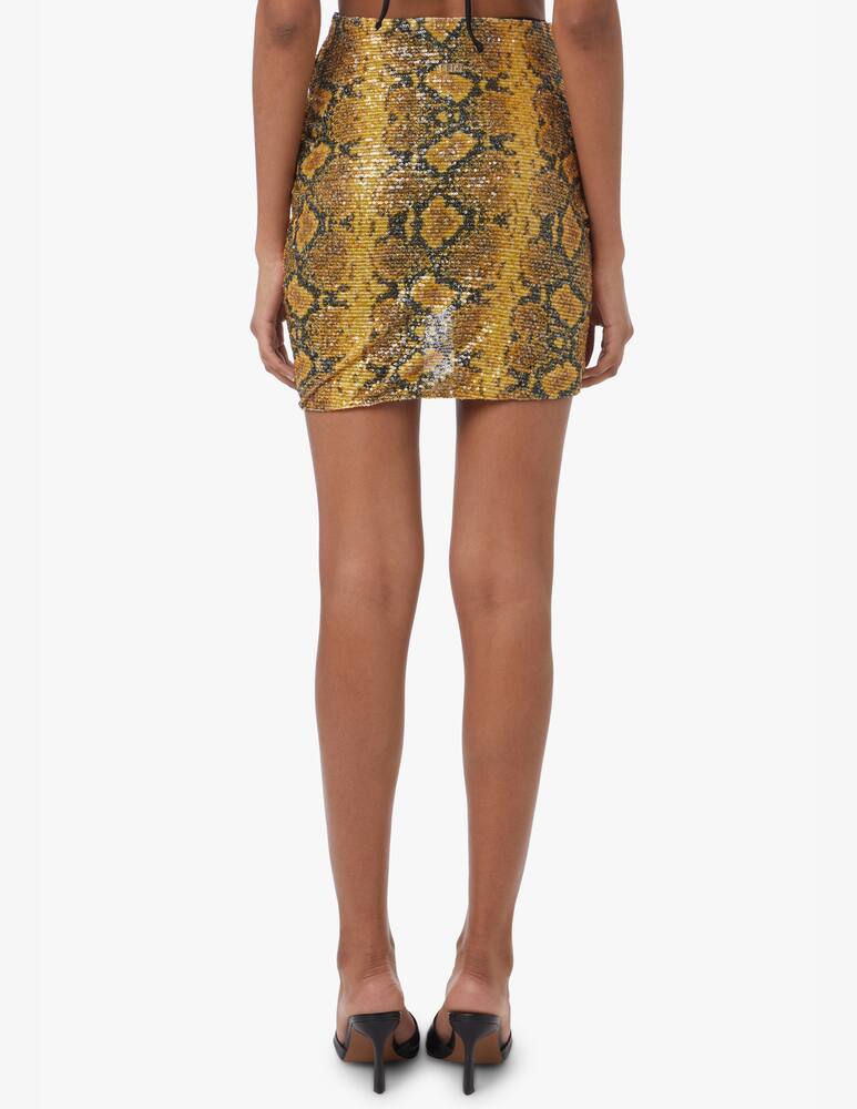 rinascente GCDS Sequins mini skirt - yellow
