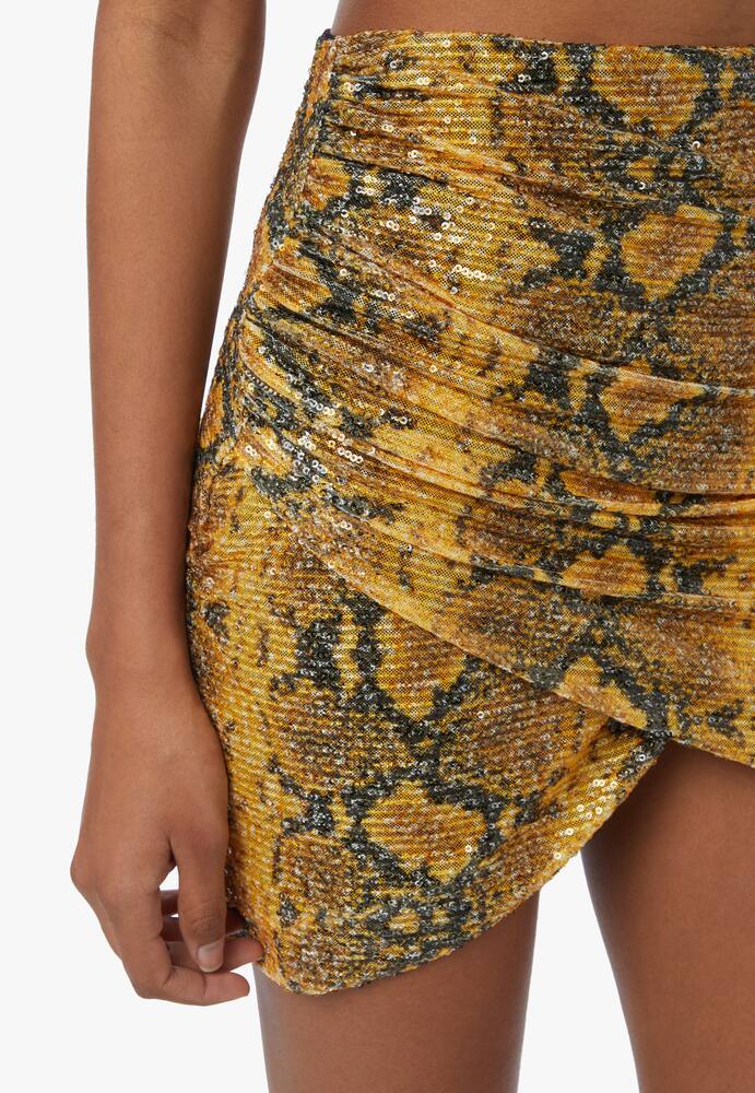 rinascente GCDS Sequins mini skirt - yellow