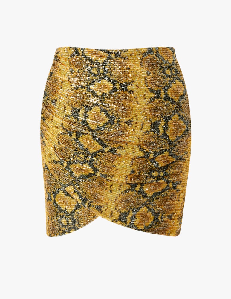 rinascente GCDS Sequins mini skirt - yellow