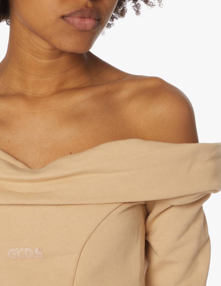 rinascente GCDS Boat-neck cotton sweatshirt - pink