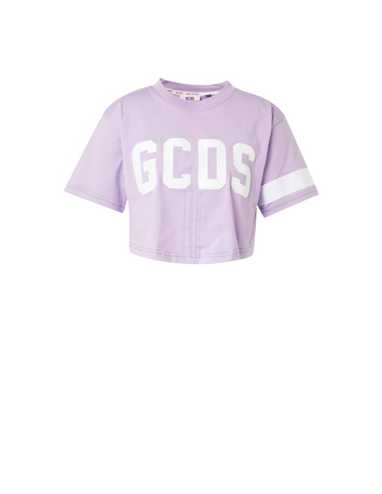 rinascente GCDS Cotton cropped top - lilac