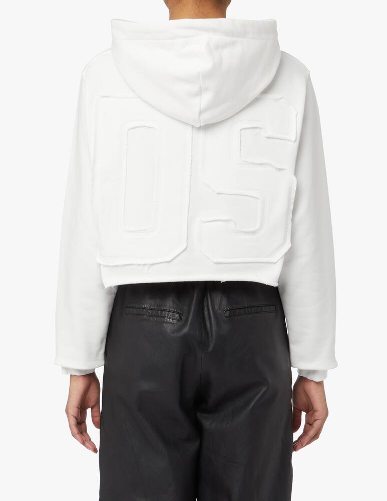 rinascente GCDS Felpa con cappuccio crop - bianco