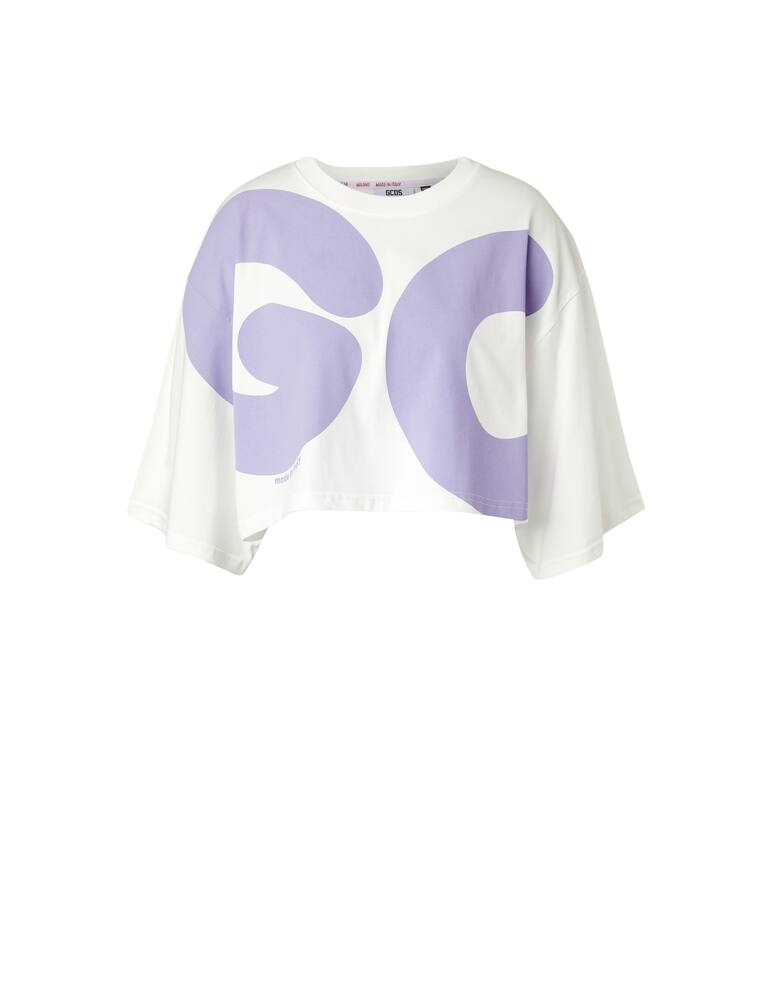 rinascente GCDS Cropped cotton t-shirt - white