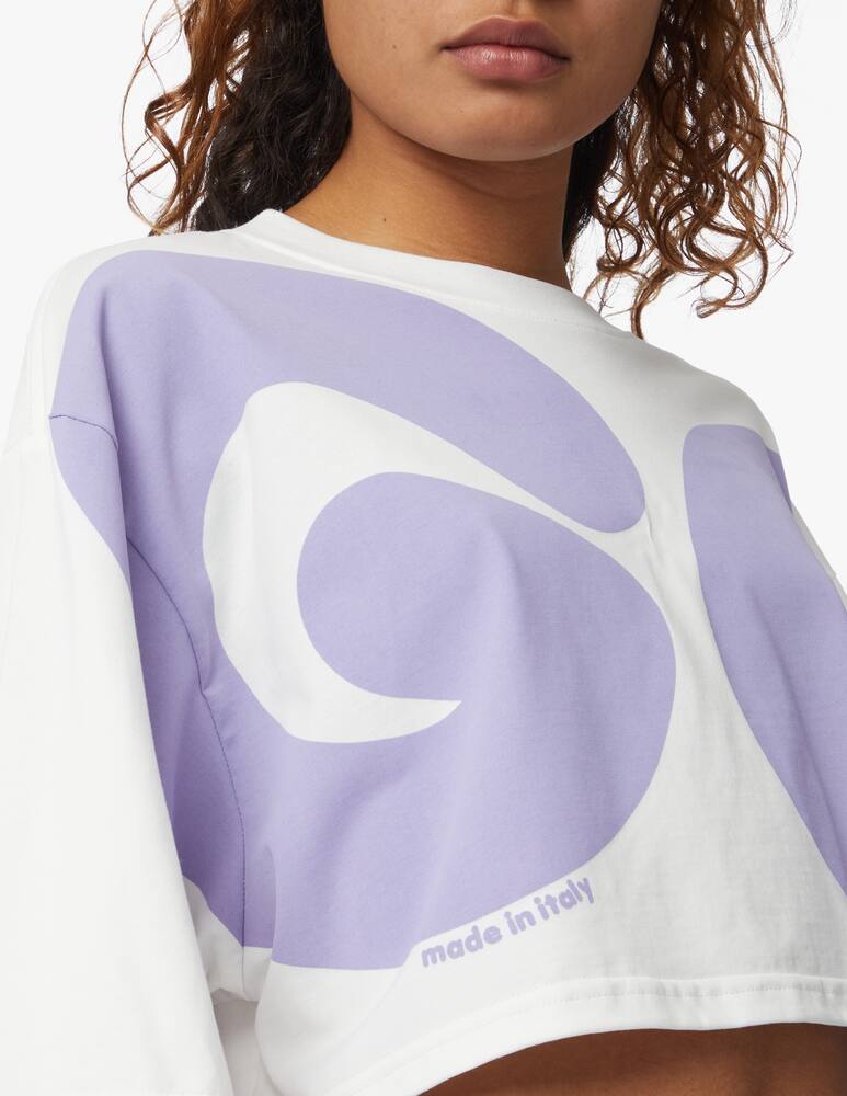 rinascente GCDS Cropped cotton t-shirt - white