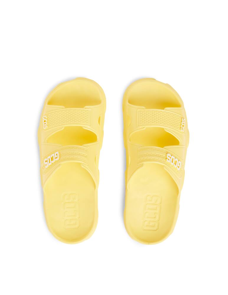 rinascente GCDS Flat sandals with logo - yellow