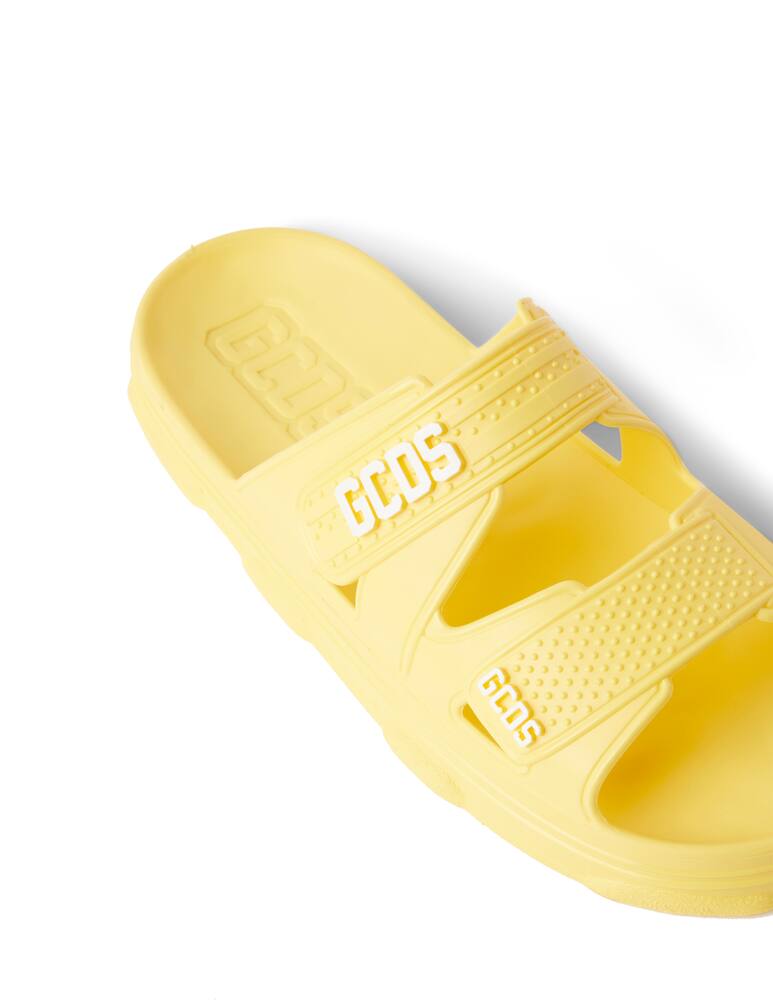 rinascente GCDS Flat sandals with logo - yellow