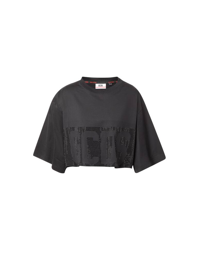 rinascente GCDS Top crop in cotone - nero