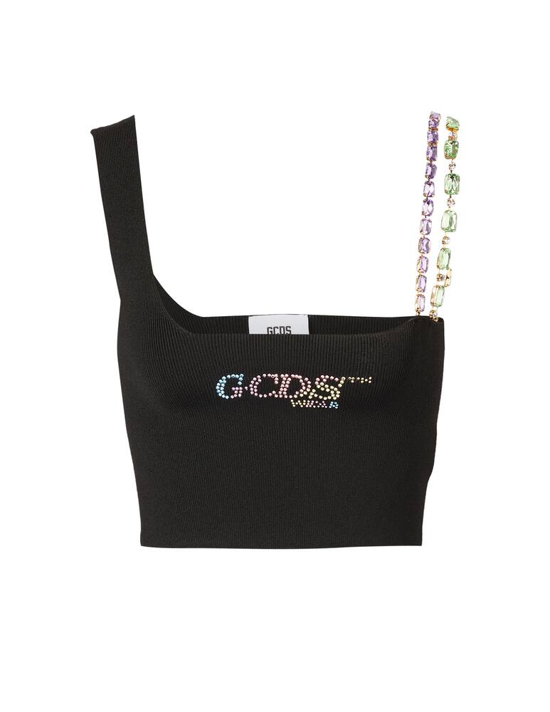 rinascente GCDS Top crop monospalla - nero