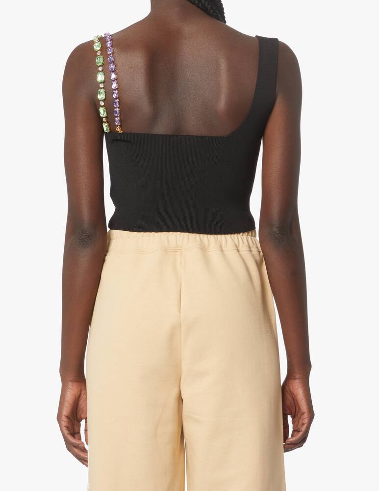 rinascente GCDS Top crop monospalla - nero