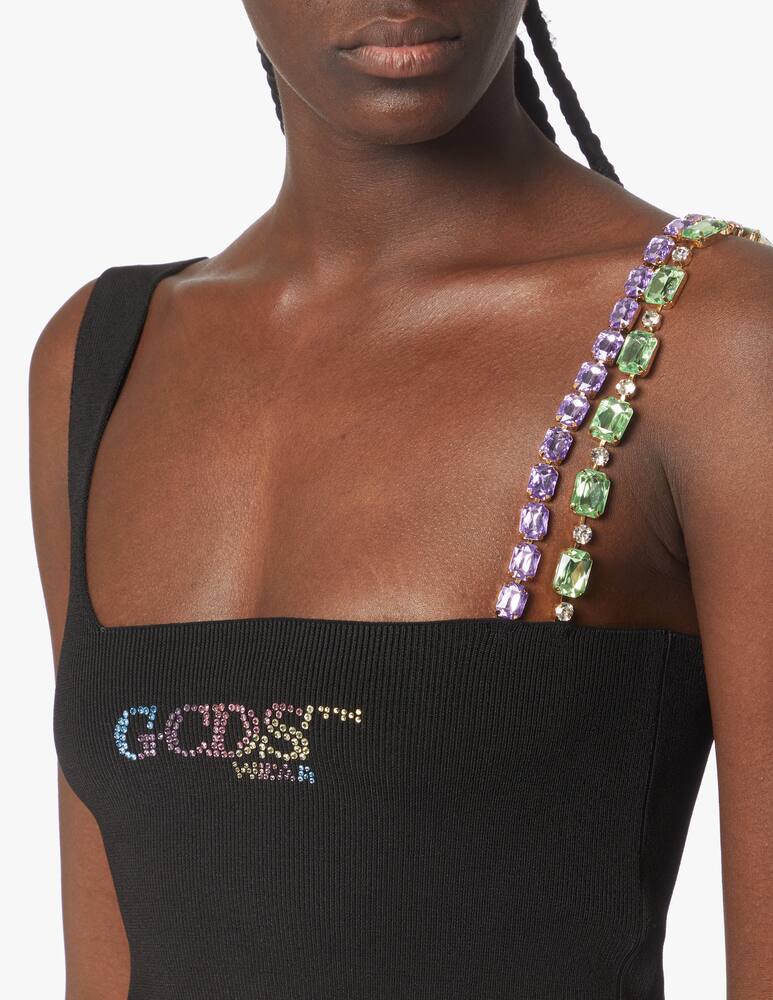 rinascente GCDS Top crop monospalla - nero