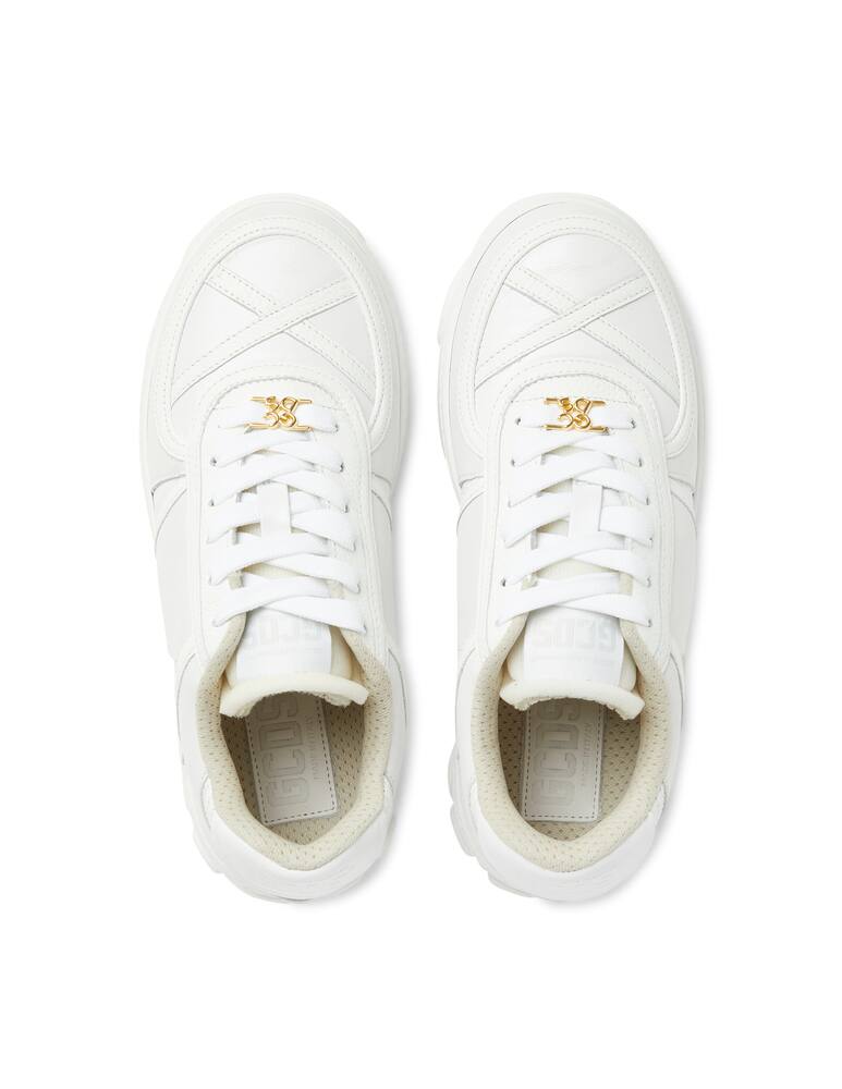 rinascente GCDS Leather low-top basket sneakers - white