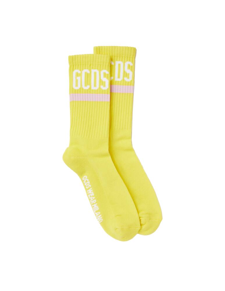 GCDS Socks with logo - yellow - picture 1 GCDS Socks with logo - yellow - picture 1