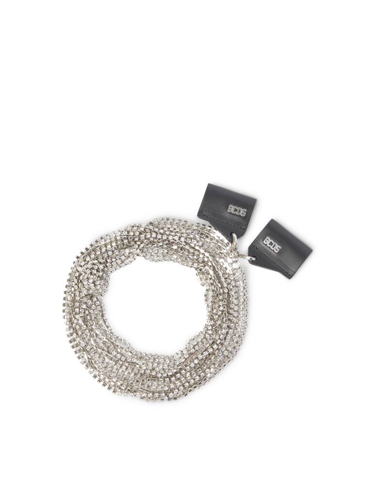 rinascente GCDS Porta occhiali da sole con strass - nero