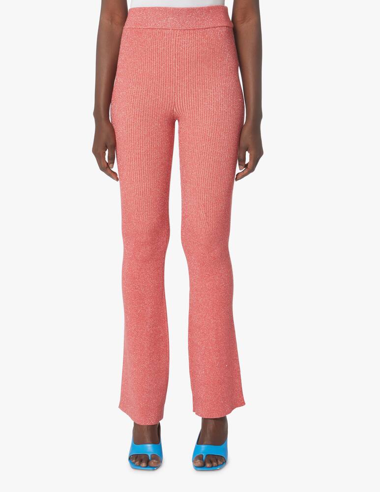 rinascente GCDS Pantaloni a zampa in lurex - arancione