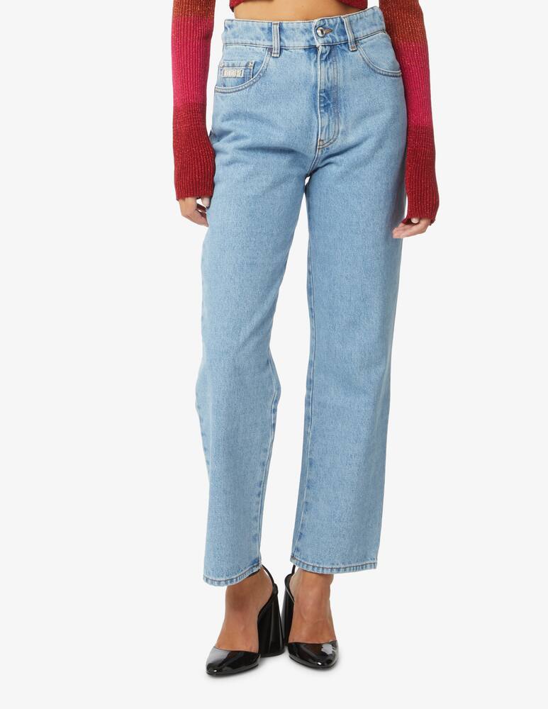 rinascente GCDS Straight jeans with crystal logo - Light blue