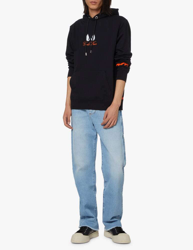 rinascente GCDS Felpa con cappuccio regular looney tunes daffy  - Nero