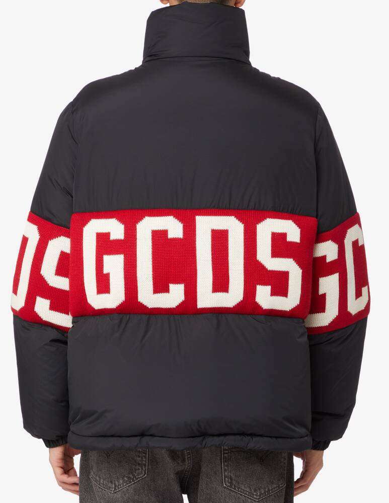 rinascente GCDS Piumino con banda logo - Nero