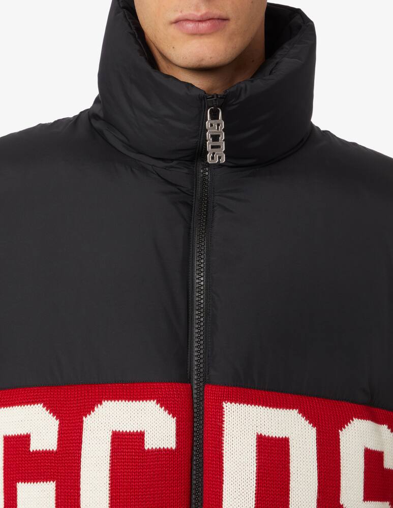 rinascente GCDS Piumino con banda logo - Nero