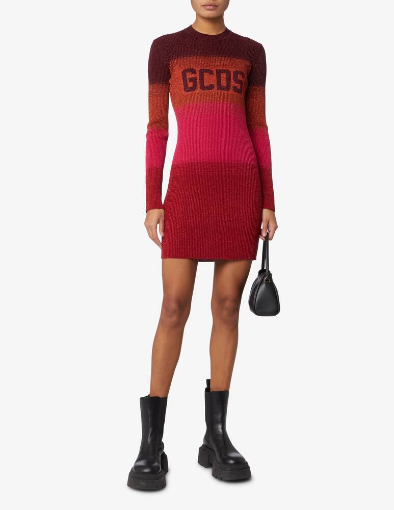 rinascente GCDS Vestito mini girocollo con maniche lunghe - Rosso