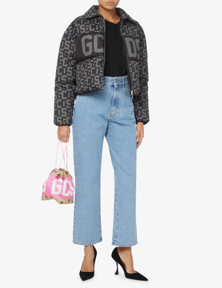 rinascente GCDS Giacca piumino crop mogram - Nero