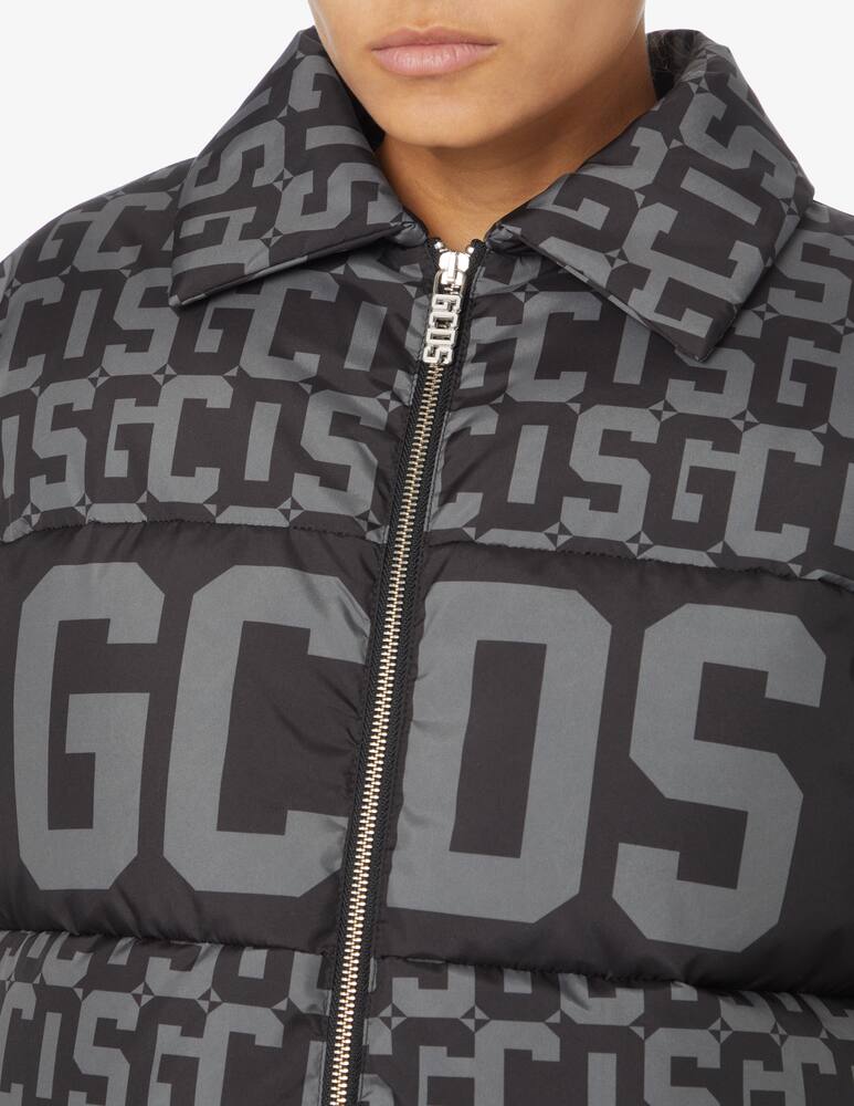 rinascente GCDS Giacca piumino crop mogram - Nero
