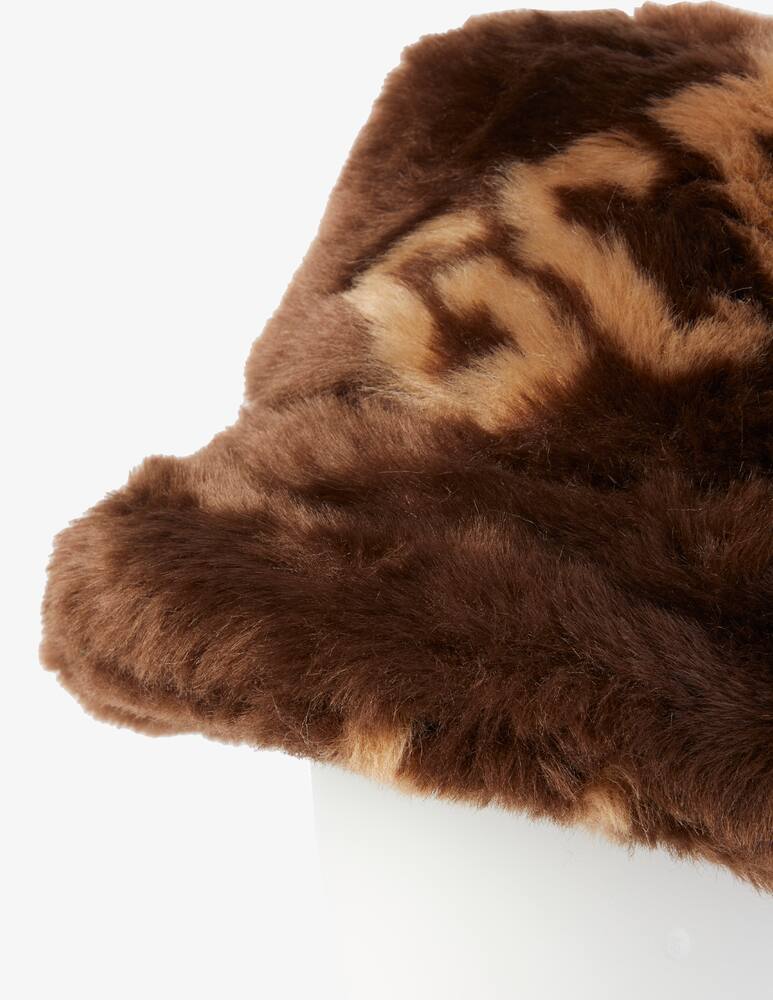 rinascente GCDS Faux fur bucket hat - Brown