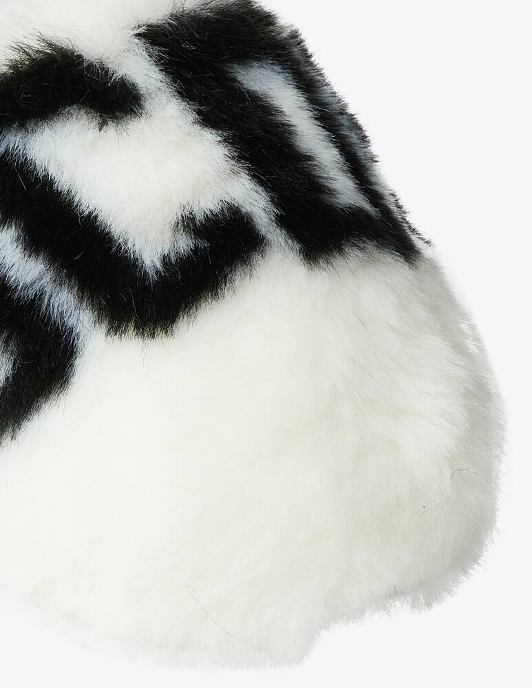 rinascente GCDS Mule peluche logo - Bianco
