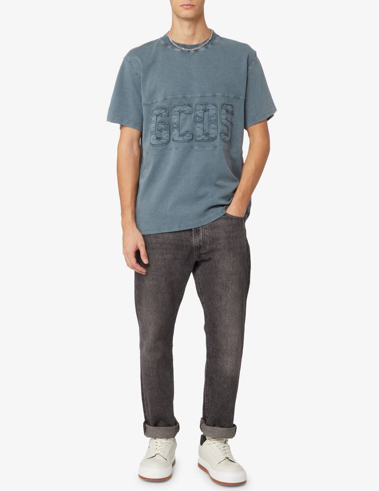 GCDS Overdyed band logo regular t-shirt - Grey - picture 2 GCDS Overdyed band logo regular t-shirt - Grey - picture 2