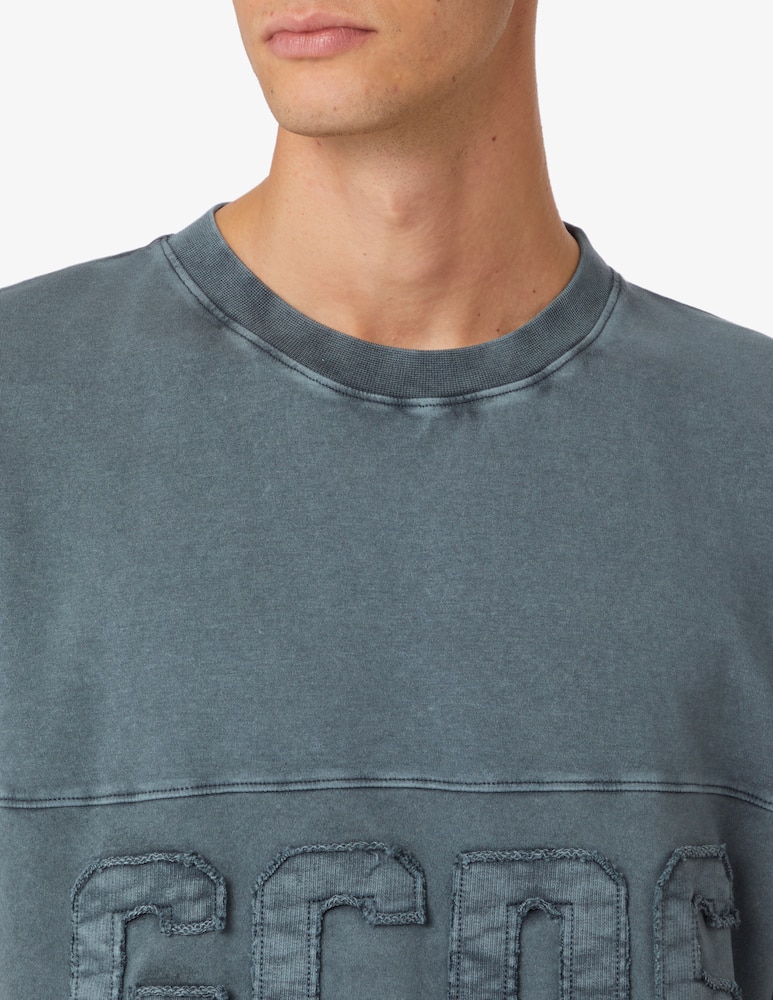 GCDS Overdyed band logo regular t-shirt - Grey - picture 4 GCDS Overdyed band logo regular t-shirt - Grey - picture 4