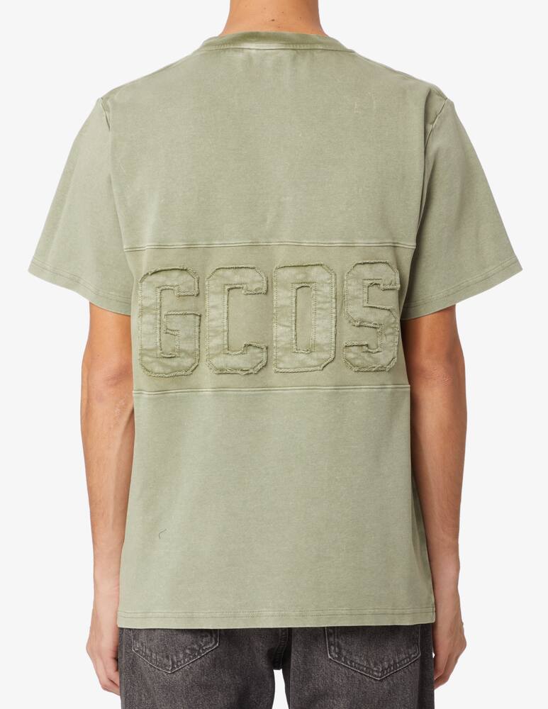 rinascente GCDS Overdyed band logo regular t-shirt - Green