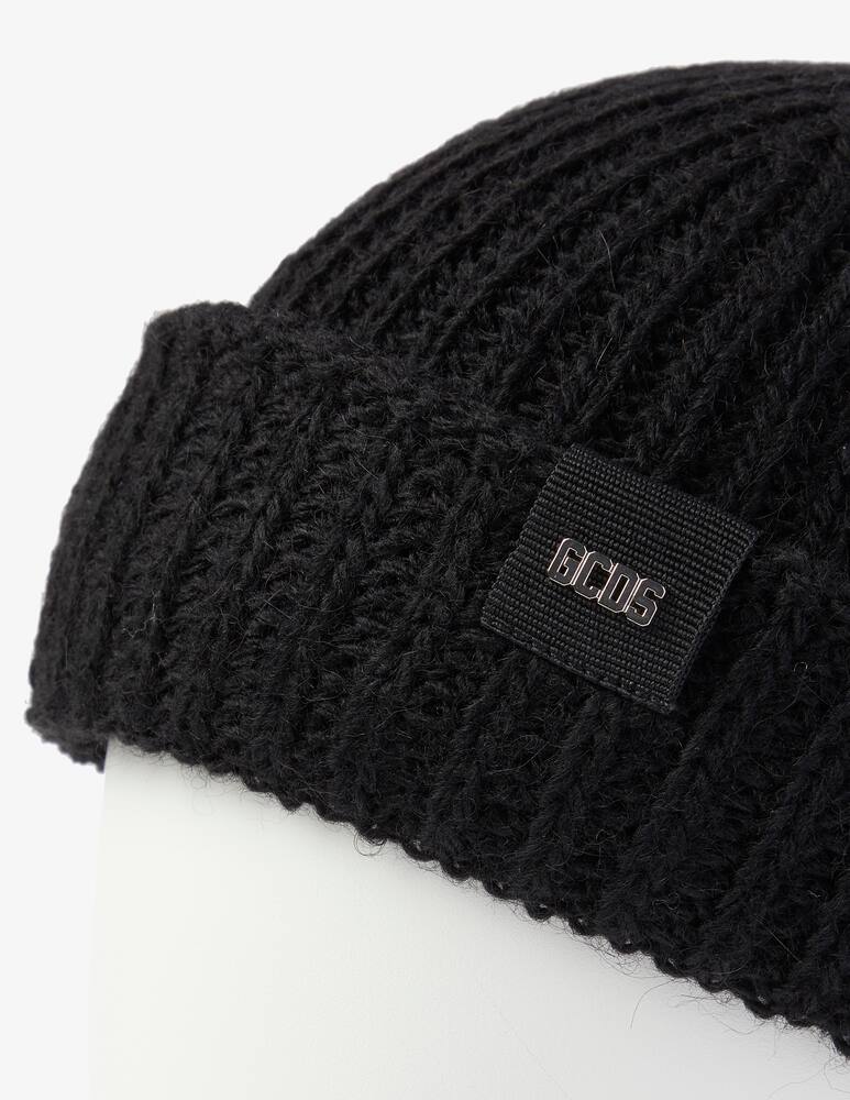 rinascente GCDS Berretto a coste con mini logo - Nero