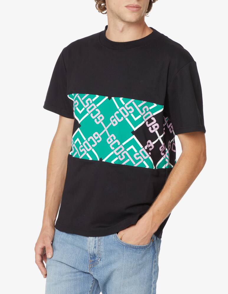 rinascente GCDS Maglietta tartan monogram band - Nero