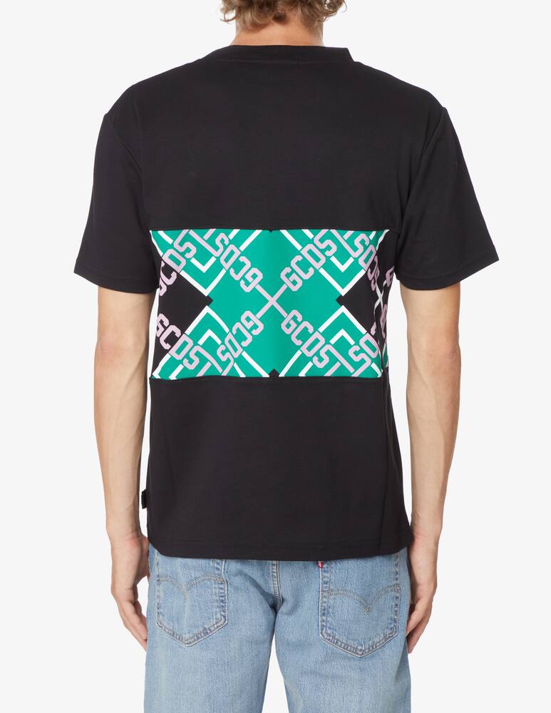 rinascente GCDS Maglietta tartan monogram band - Nero