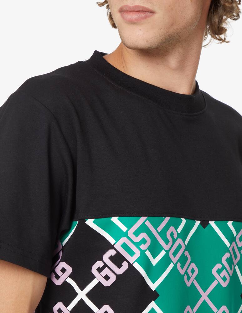 rinascente GCDS Maglietta tartan monogram band - Nero