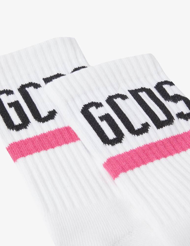 GCDS Calzini in cotone con logo - Bianco - immagine 2 GCDS Calzini in cotone con logo - Bianco - immagine 2