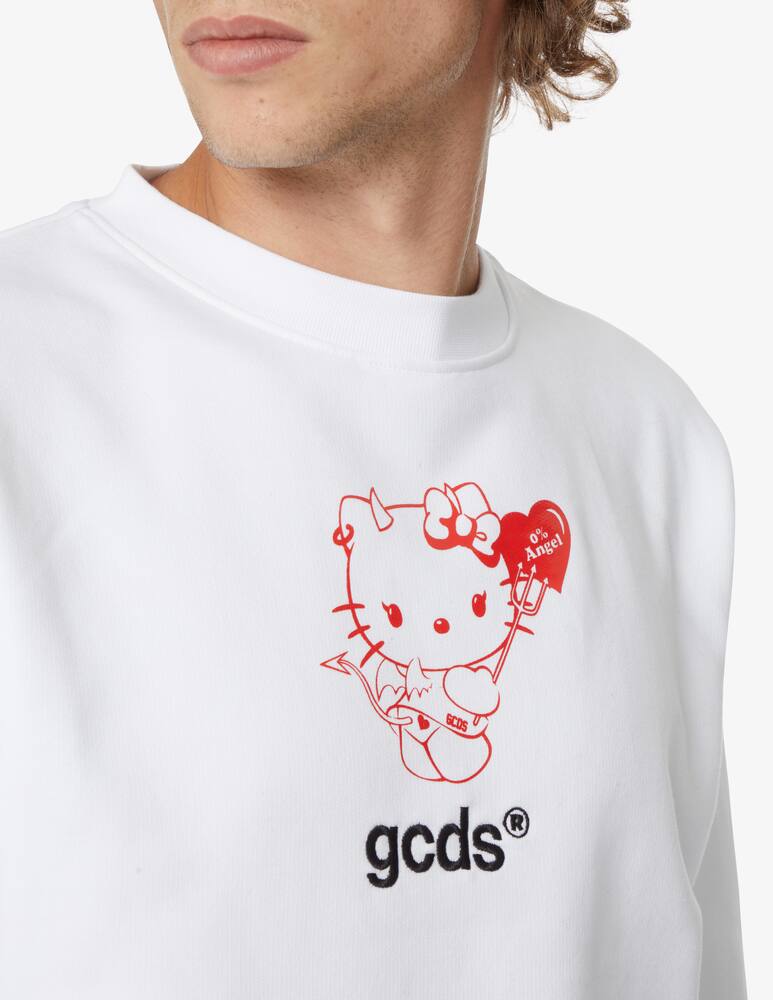 rinascente GCDS Felpa girocollo regular hello kitty  - Bianco