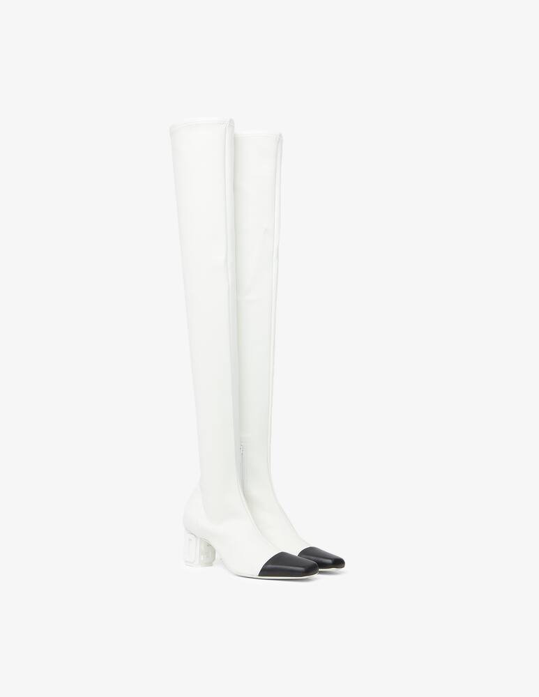 rinascente GCDS Boots bicolor logo - White