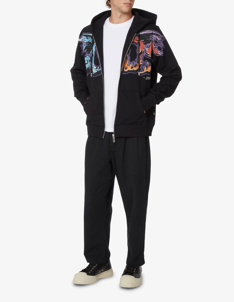 rinascente GCDS Fzip heaven hoodie - Black