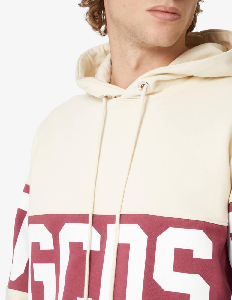rinascente GCDS Felpa con cappuccio regular con banda logo - Bianco