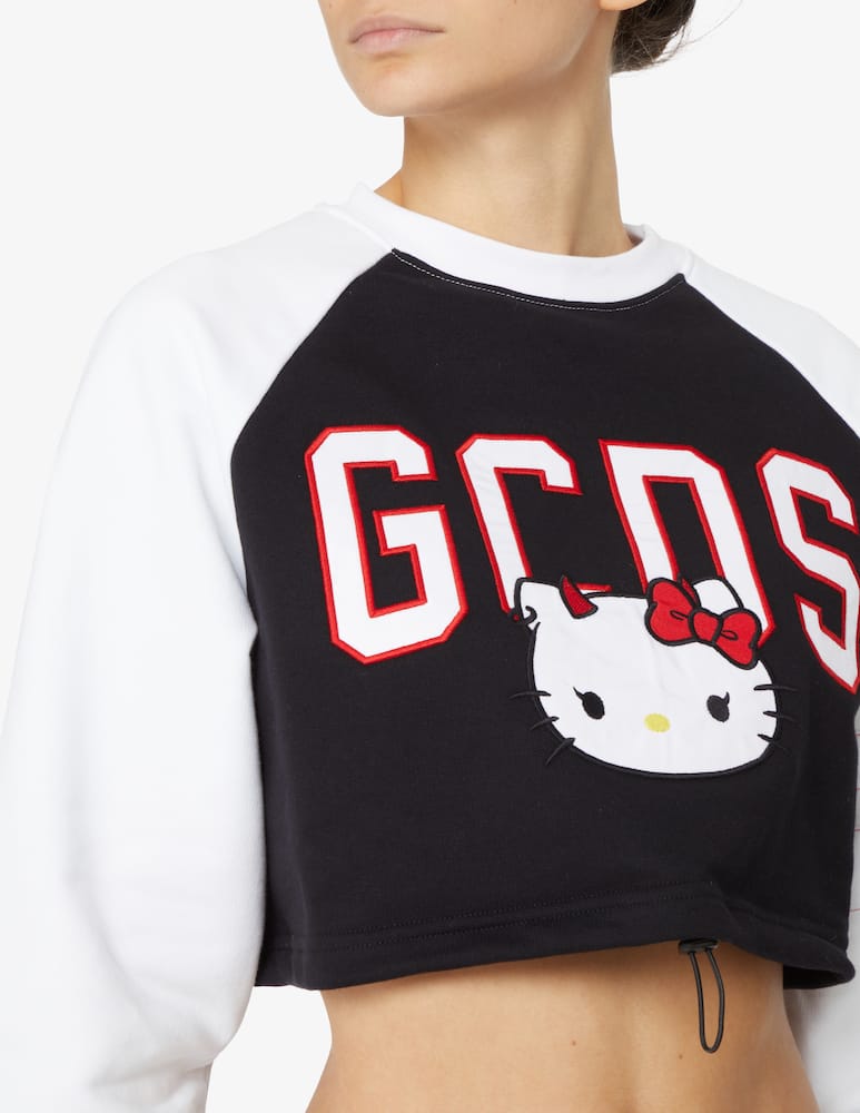GCDS Hellokitty cotton crewneck sweatshirt - White - picture 4 GCDS Hellokitty cotton crewneck sweatshirt - White - picture 4