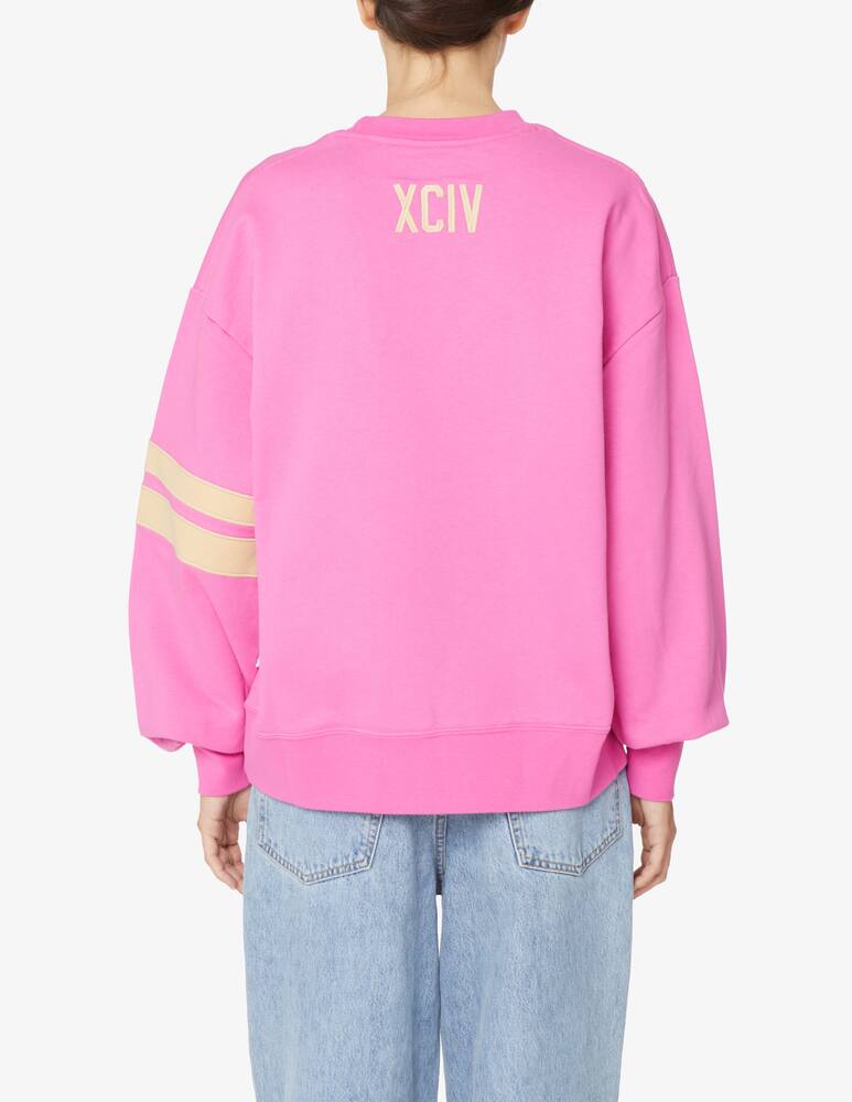 rinascente GCDS Felpa girocollo in cotone con logo - Rosa