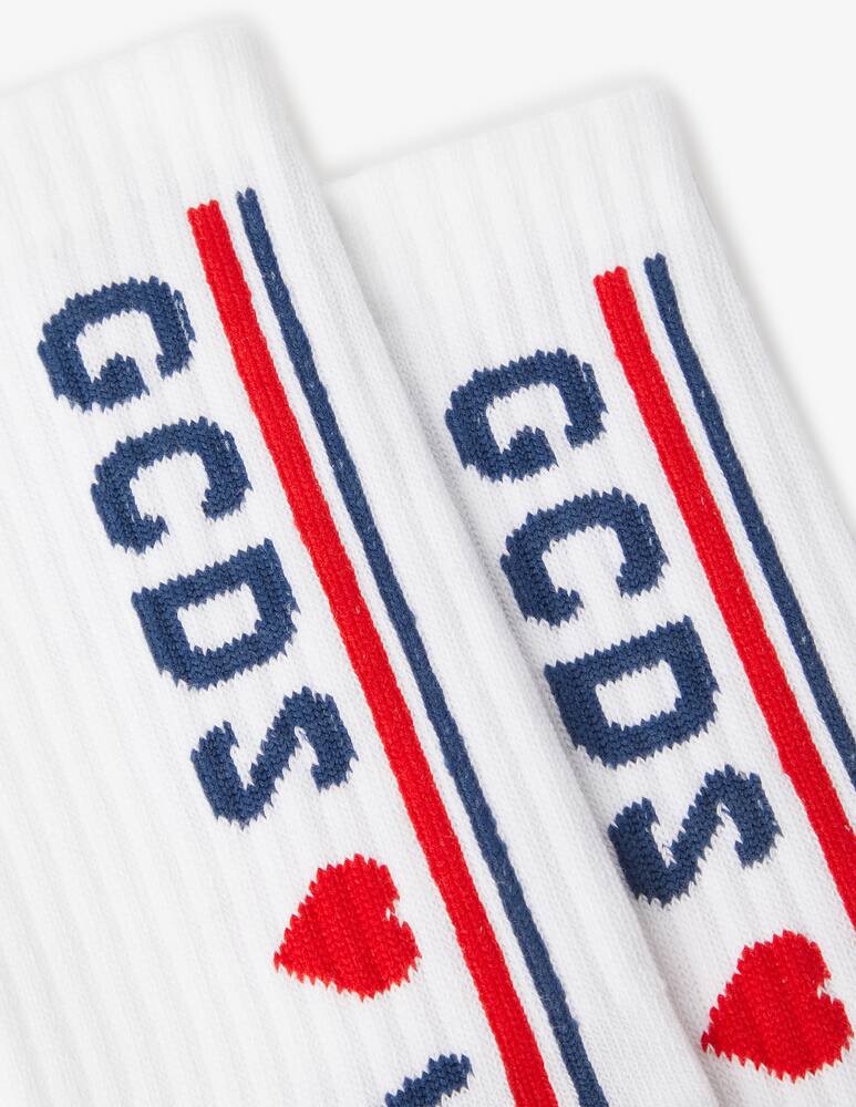 rinascente GCDS Cute tape logo socks - White