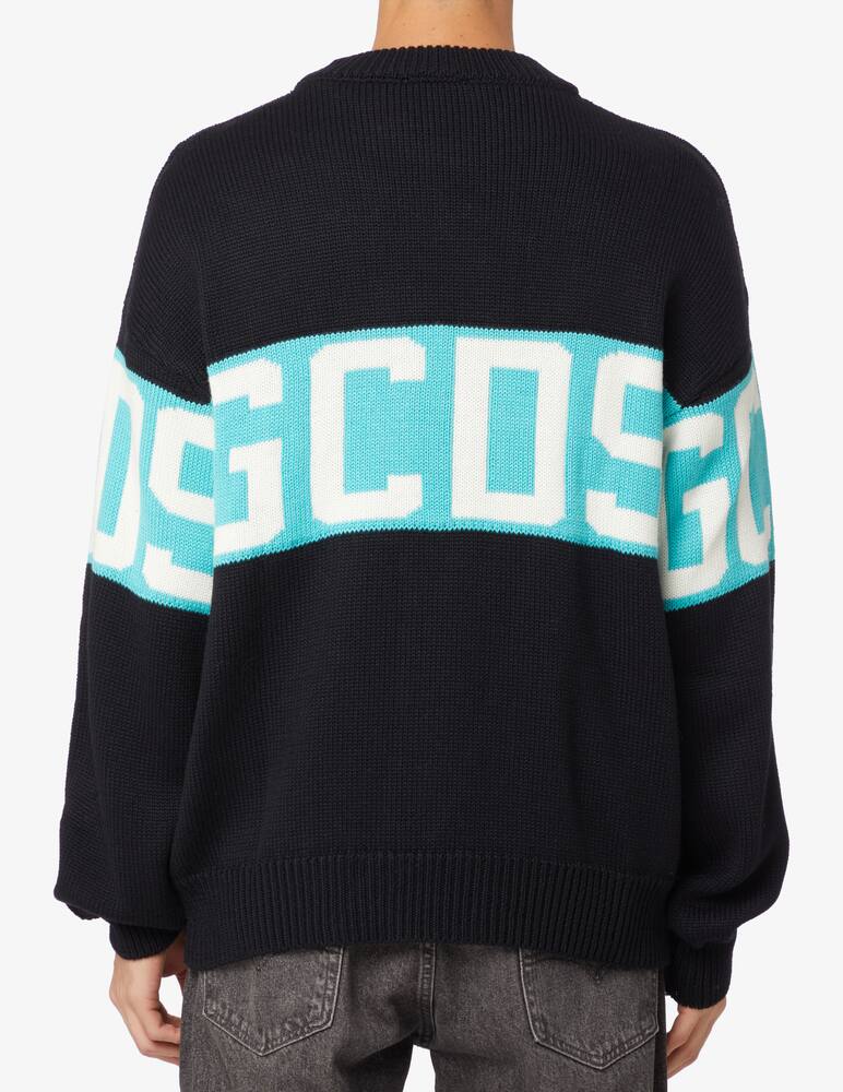 rinascente GCDS Maglia in misto lana con logo - Nero