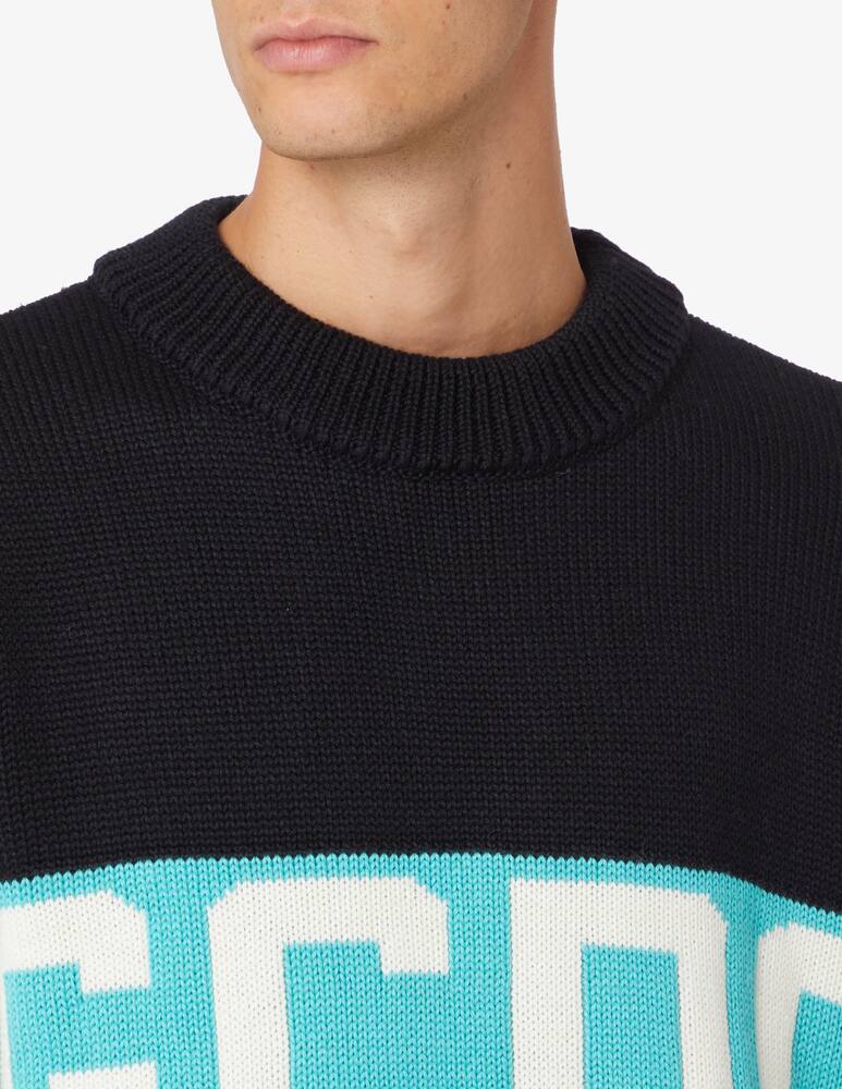 rinascente GCDS Maglia in misto lana con logo - Nero