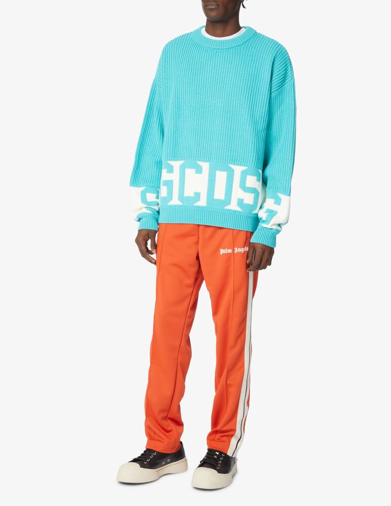 rinascente GCDS Maglia a coste in misto lana con logo - Verde