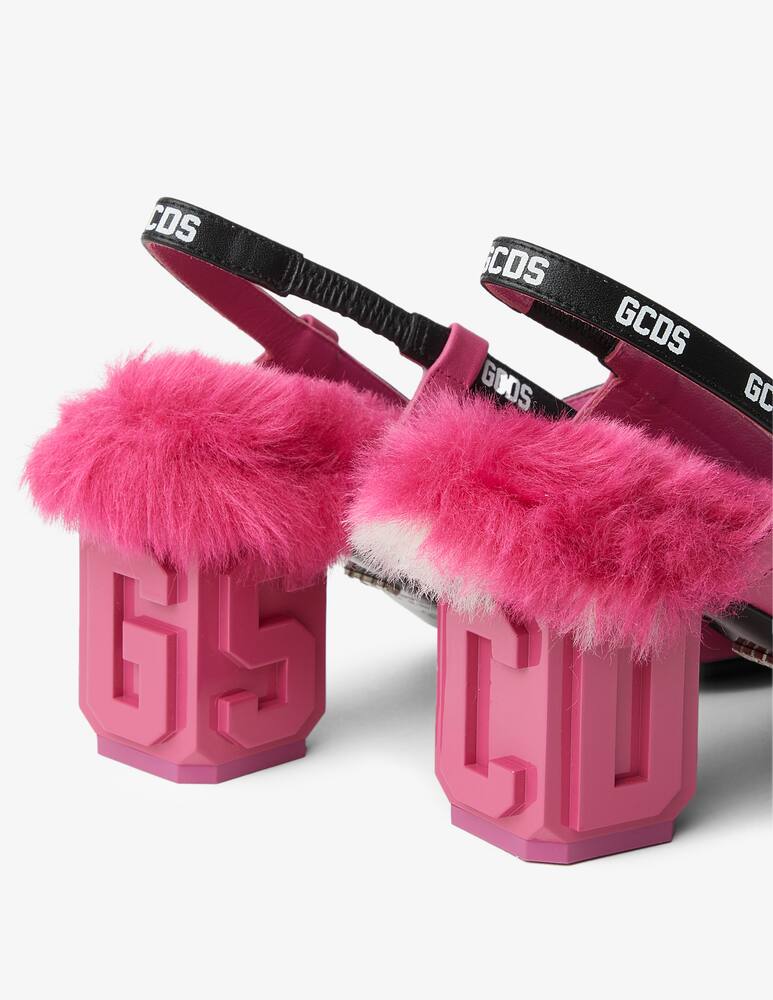 rinascente GCDS Decollete peluche logo - Rosa