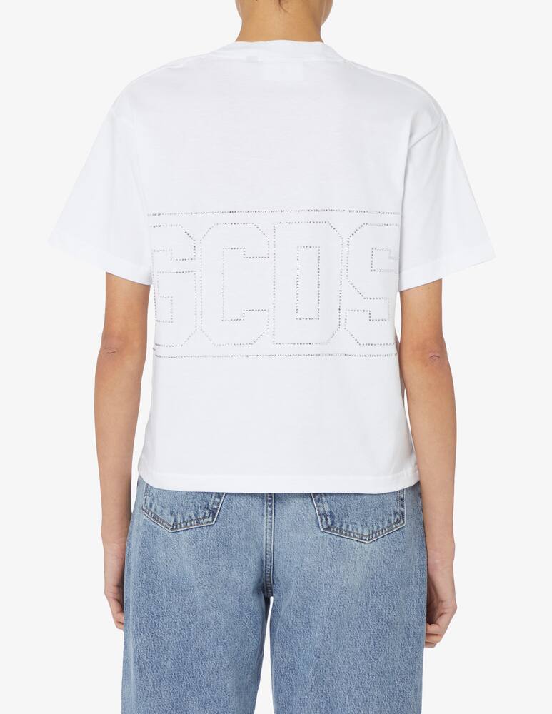 rinascente GCDS Crystal logo T-shirt - White