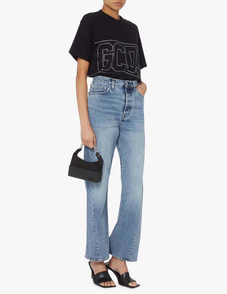 rinascente GCDS Crystal logo T-shirt - Black