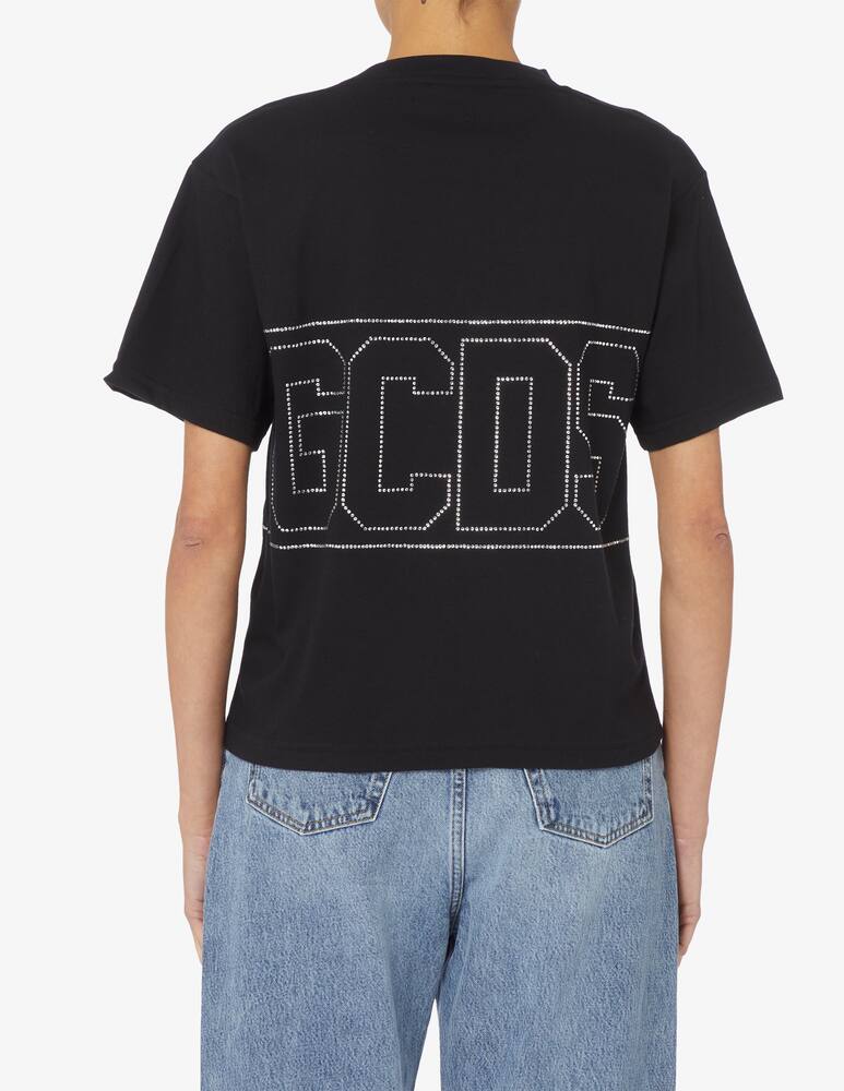 rinascente GCDS Crystal logo T-shirt - Black